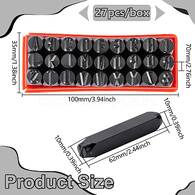 27Pcs Carbon Steel Stamps DIY-WH0740-11B-1
