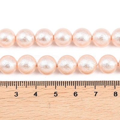Wrinkle Textured Shell Pearl Beads Strands BSHE-E016-10mm-09-1