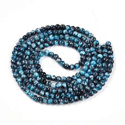 Baking Paint Glass Beads Strands DGLA-N003-4mm-A08-1