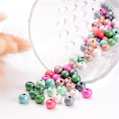 Round Natural Wood Beads X-WOOD-Q017-8mm-M-LF-1
