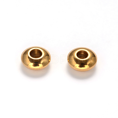 Flat Round Ion Plating(IP) 304 Stainless Steel Spacer Beads STAS-M237-02-1