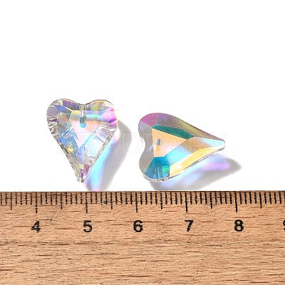 AB Color Plated Glass Pendants GLAA-I057-27B-1
