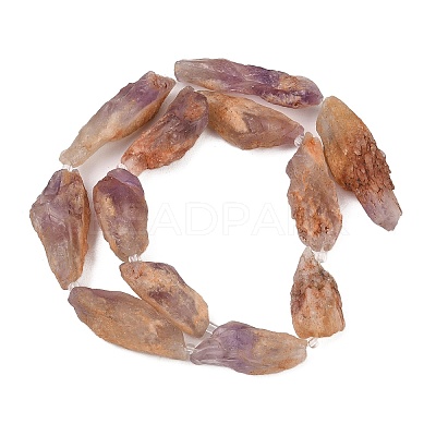 Raw Rough Natural Purple Phantom Quartz Purple Lodolite Quartz Beads Strands G-A305-A02-01-1
