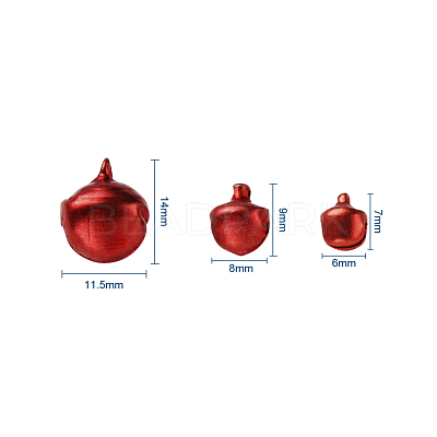 600Pcs 3 Style Aluminum Bell Charms ALUM-YW0001-01-1
