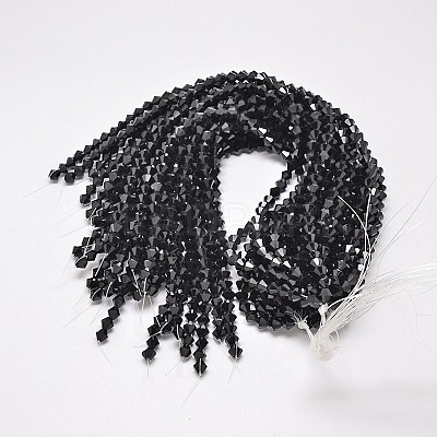 Imitate Austrian Crystal Bicone Glass Beads Strands GLAA-F029-5x5mm-02-1