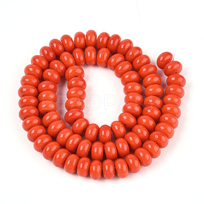 Opaque Spray Painted Glass Beads GLAA-ZX008-8mm-18M-1
