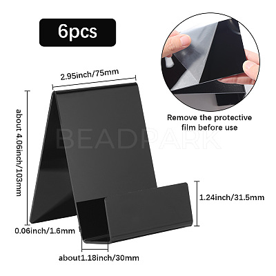 6Pcs Acrylic Book Stand for Kitchen Counter ODIS-SP0001-04A-1