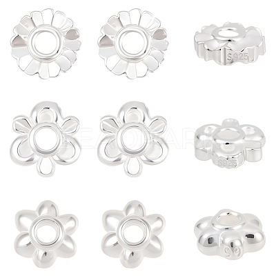 30Pcs 3 Styles S925 Sterling Silver Beads STER-BBC0008-49-1