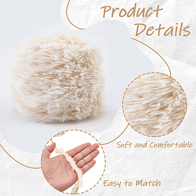 Super Bulky Imitation Fur Polyester Yarn OCOR-WH20005-34H-1