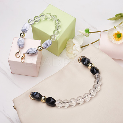 Givenny-EU 2Pcs 2 Style Acrylic Beads Bag Strap FIND-GN0001-05-1