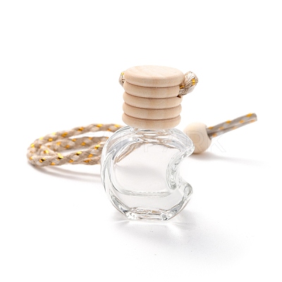 Empty Glass Perfume Bottle Pendants HJEW-C009-02-1