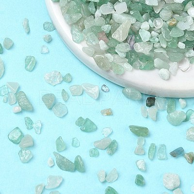 Natural Green Aventurine Chip Beads G-O103-02-1