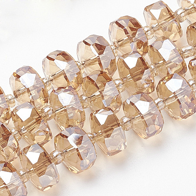 Electroplat Glass Beads Strands X-EGLA-Q092-8mm-D09-1