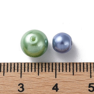 Eco-Friendly Dyed Glass Pearl Round Bead Strands HY-X0006-6-8mm-1