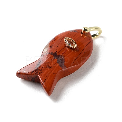 Natural Red Jasper Pendants G-Z102-02G-07-1