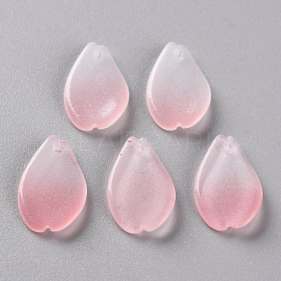 Two Tone Transparent Spray Painted Glass Pendants GLAA-S190-014D-02-1