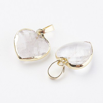 Natural Quartz Crystal Pendants G-G737-14A-G-1