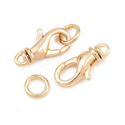 Brass Lobster Claw Clasps KK-H287-08A-G-1