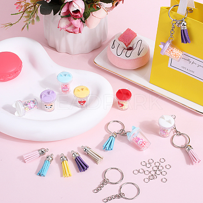 DIY Milk Tea Cup Keychain Making Kit DIY-SC0022-67-1
