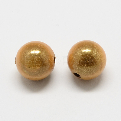 Spray Painted Acrylic Beads MACR-Q154-10mm-M-1