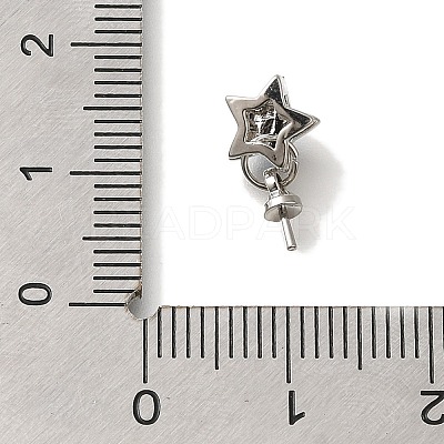 Star Brass Paua Shell Cup Pearl Peg Bails Pin Pendants KK-K389-144P-1