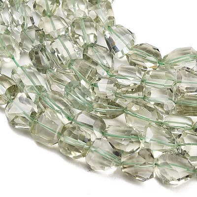 Natural Green Quartz Faceted Nugget Beads GG-CBA1668-C01-01-1