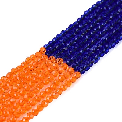 Transparent Glass Beads Strands GLAA-N074-01A-15-1