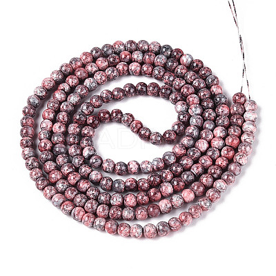 Baking Paint Glass Beads Strands X-DGLA-N016-4mm-04-1