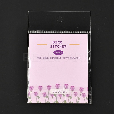 40Pcs PET Adhesive Waterproof Stickers Set DIY-K032-56A-1