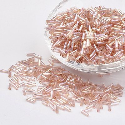 Glass Bugle Beads SEED-E001-6mm-L176-1