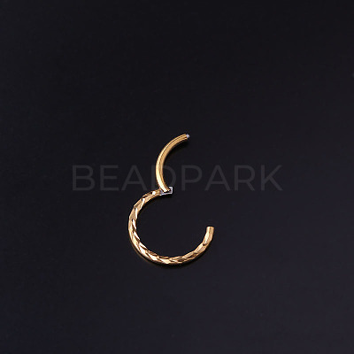 316L Surgical Stainless Steel Wheat Hoop Nose Rings WG7F55C-03-1