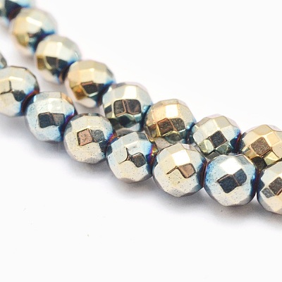 Electroplate Non-magnetic Synthetic Hematite Beads Strands G-L486-E-19-1