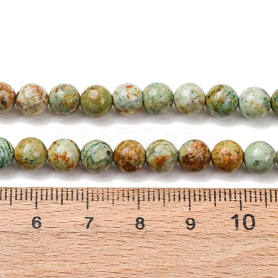 Natural Peruvian Turquoise(Jasper) Beads Strands G-T150-A01-6mm-1