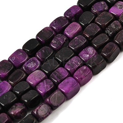 Natural Dyed White Jade(Imitation Charoite) Beads Strands GG-CBA0743-D02-01-1
