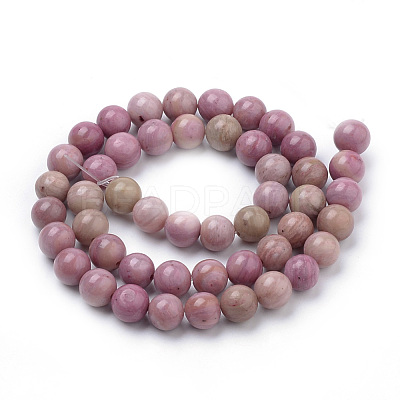 Natural Rhodonite Beads Strands X-G-S259-08-8mm-1