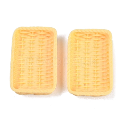 Rattan Basket Resin Cabochons RESI-Q014-07I-1