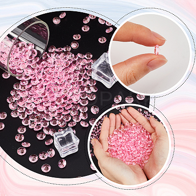 1000Pcs Acrylic Rhinestone Pointed Back Cabochons GACR-SP0001-01B-1