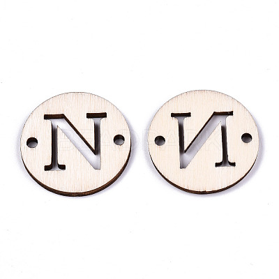 Unfinished Natural Poplar Wood Links Connectors WOOD-S045-140B-01N-1