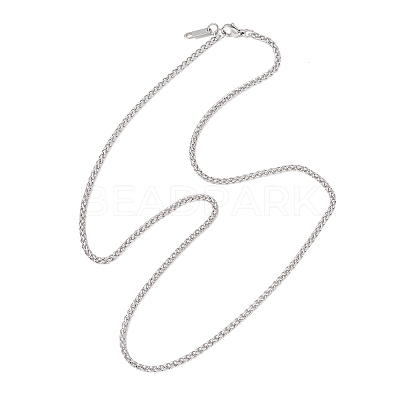 2.5MM 304 Stainless Steel Wheat Chain Necklaces NJEW-JN05718-1
