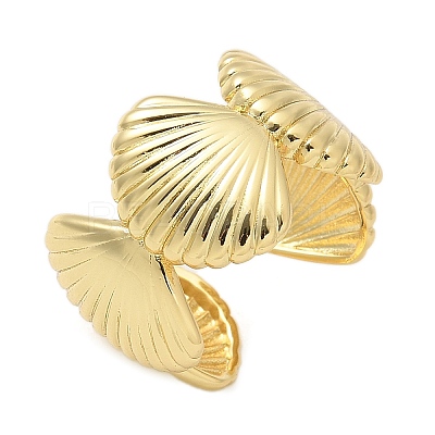 Brass Cuff Finger Rings for Women RJEW-U033-02G-1