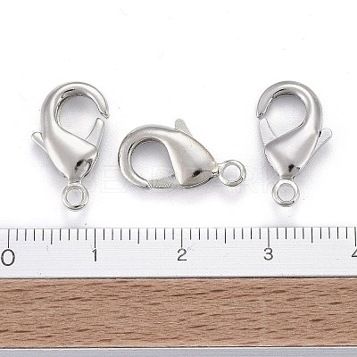 Platinum Brass Lobster Claw Clasps X-KK-903-N-NF-1