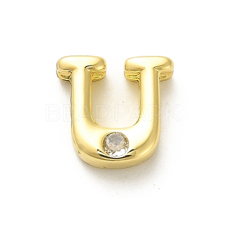 Rack Plating Brass Cubic Zirconia Beads KK-L210-008G-U-1