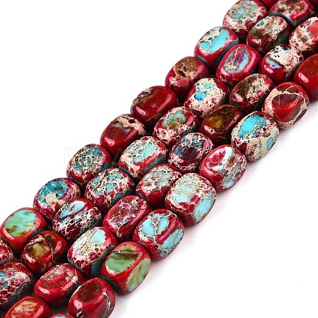 Natural Imperial Jasper Beads Strands G-N342-62F-1