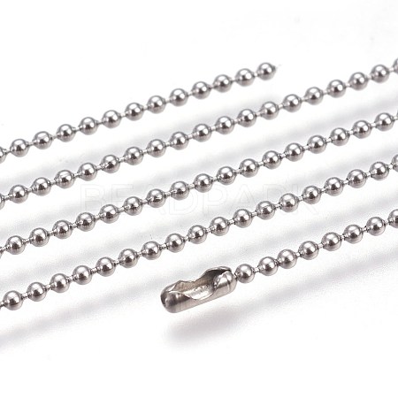 304 Stainless Steel Ball Chain Necklaces NJEW-F249-03P-1