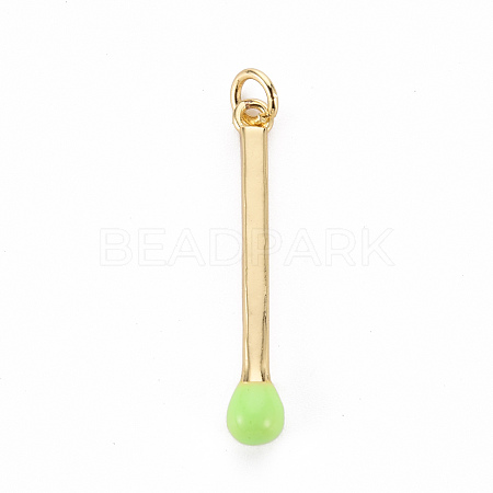 Brass Enamel Pendants KK-S362-032E-NR-1