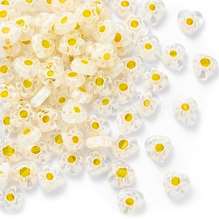 100Pcs Handmade Millefiori Lampwork Beads LAMP-SZ0001-53-1