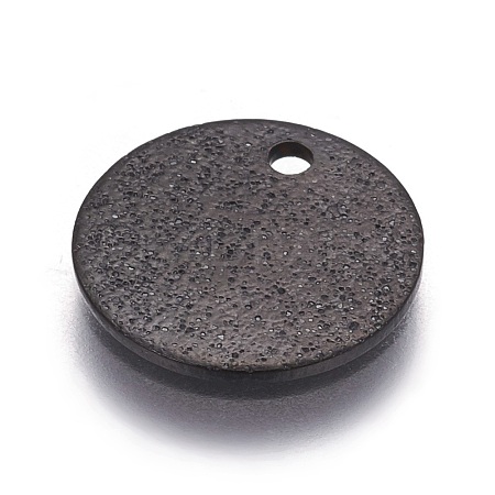 304 Stainless Steel Textured Pendants X-STAS-I098-01-15mm-B-1