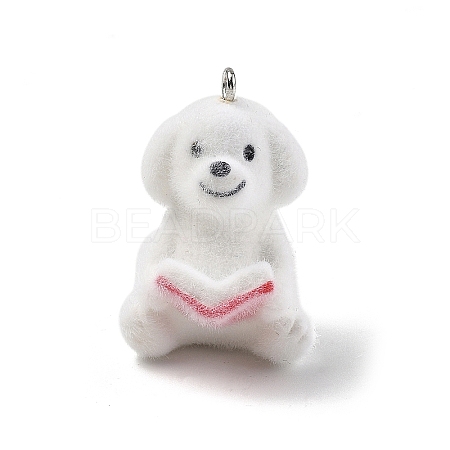 Flocky Resin Pendants FIND-A061-02D-1