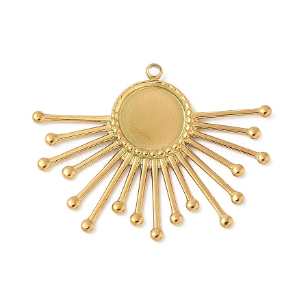 304 Stainless Steel Pendant Cabochon Settings STAS-L293-04G-1