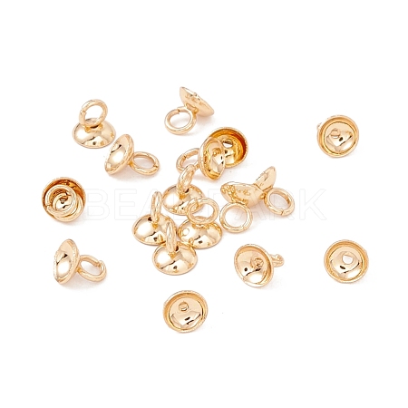 304 Stainless Steel Bead Cap Pendant Bails STAS-I192-01A-G-1